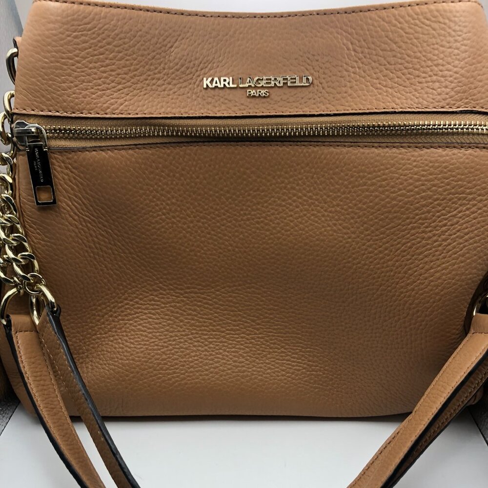 Karl Lagerfeld Paris Boutique Pebbled Leather Hobo Bag
